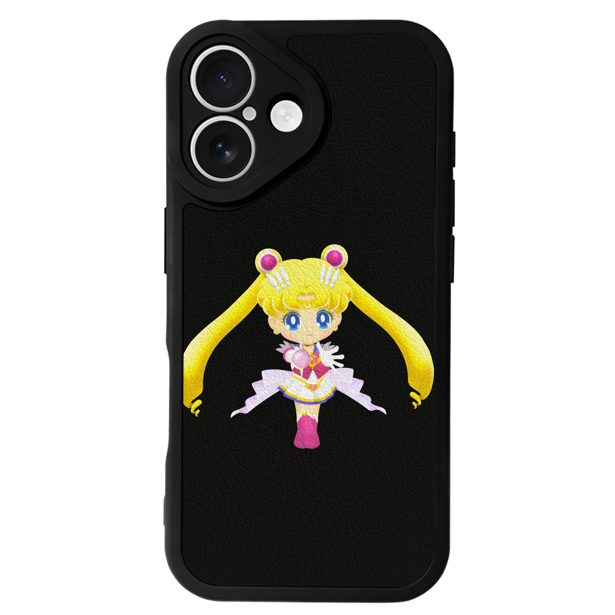 （画像用） 美少女戦士セーラームーン 月野 うさぎ つきの うさぎ Sailor Moon Tsukino Usagi 【iPhone 16シリーズ対応】シリコンスマホケース（レザー調） 材質：シリコン
